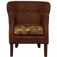 John Bardale Fauteuil Corby Brown / Flower, Brown