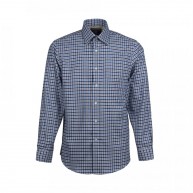 Shirt brushed check, Navy