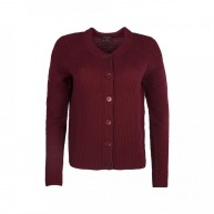 Cardigan crew neck, Red