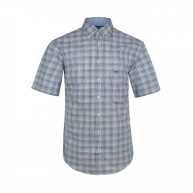 Shirt short sleeve check small , Brown