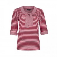 Tie V - neck shirt stripes , Red