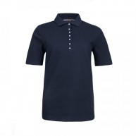 Polo shirt pearl button , Navy