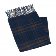 Scarf Check Navy, Navy