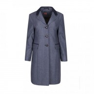 Ladies Coat Herringbone  , Blue