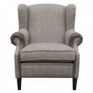 Fauteuil Boss, Harris tweed 