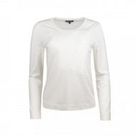 Ladies Shirt Crew Neck , Offwhite