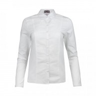 Shirt Pleat Long Sleeve , White