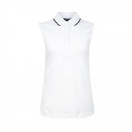 Polo Shirt Sleeve Less , White