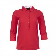 Ladies Polo 3/4 Sleeve, Red