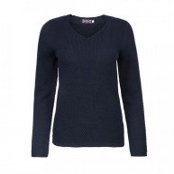 Sweater V Neck Structure, Navy