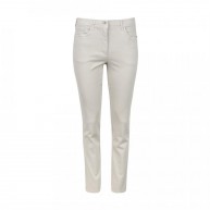 Denim Trousers Cropped, Beige