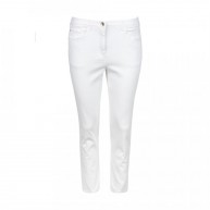 Denim Trousers Cropped, White