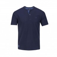 T-Shirt Henley , Navy