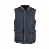 JOHN BARDALE Quilted waistcoat, Navy