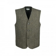 Gilet Herringbone, Brown