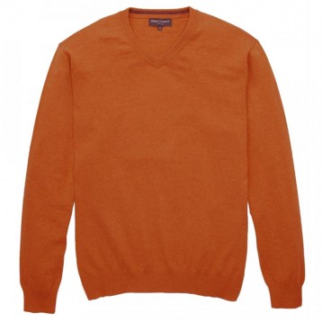 BROOK TAVERNER Sweater v-neck, Paprika