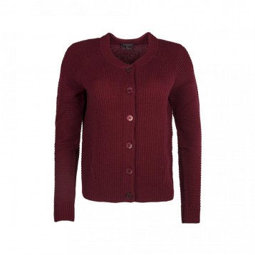 Cardigan crew neck, Red