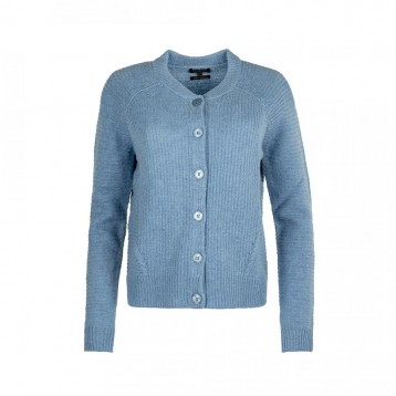 Cardigan crew neck, Denim