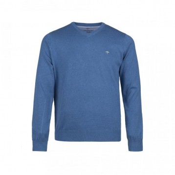 Sweater V- neck , Azure blue