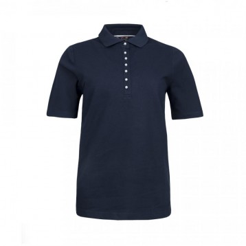 Polo shirt pearl button , Navy