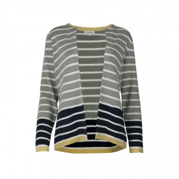 Cardi stripe contrast , Light grey