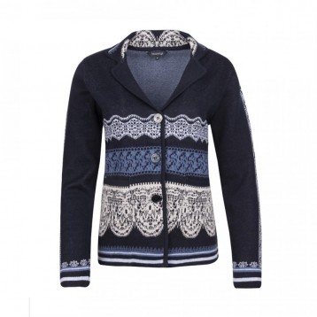 Cardigan Short Jaquard , Navy