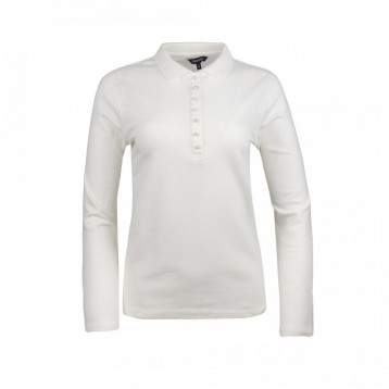 Polo Shirt Pearl Button , Offwhite