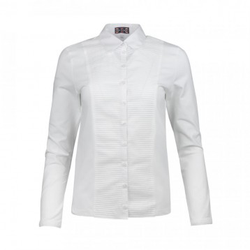 Shirt Pleat Long Sleeve , White