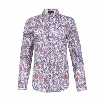 Shirt Paisley Long Sleeve , Pink