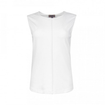 Top Sleeveless Plain, Offwhite