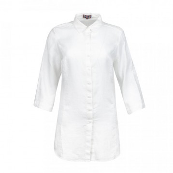 Shirt Linen Long, White