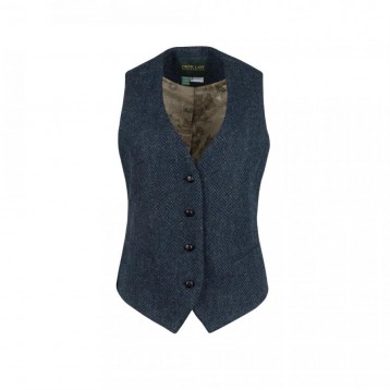 Gilet Herringbone , Navy