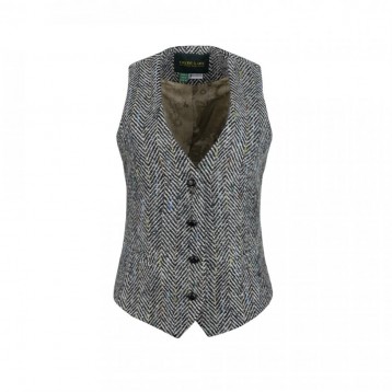 Gilet Herringbone , Black/White