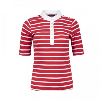 Ladies Shirt Stripe , Red