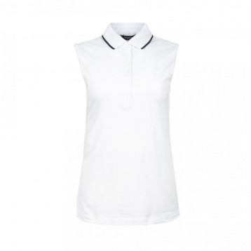 Polo Shirt Sleeve Less , White