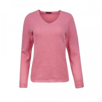 Sweater V Neck Structure, Pink