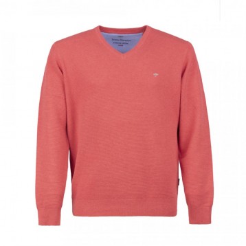 Sweater V Neck Structure, Coral