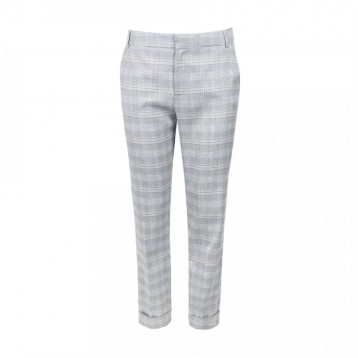 Ladies Trousers Check , Grey