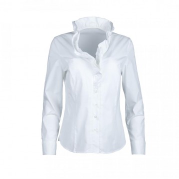 JOHN BARDALE Shirt met ruche, White