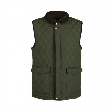 JOHN BARDALE Quilted waistcoat, Olive