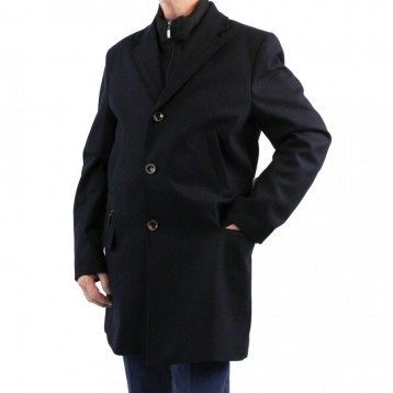 JOHN BARDALE Coat zip-in Herringbone, Navy