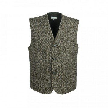 Gilet Herringbone, Brown