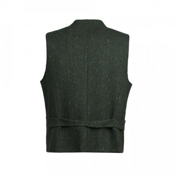 Gilet Herringbone, Olive