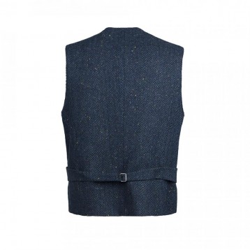 Gilet Herringbone, Navy