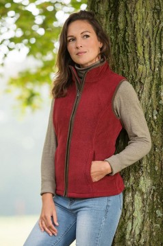 Gilet fleece Sally, Red