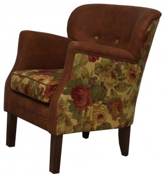 John Bardale Fauteuil Corby Brown / Flower, Brown