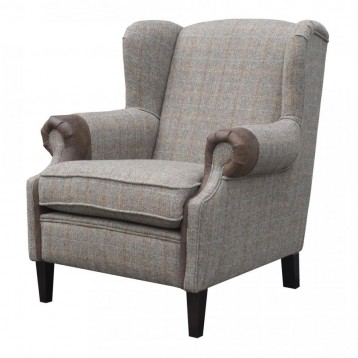 Fauteuil Boss, Harris tweed 